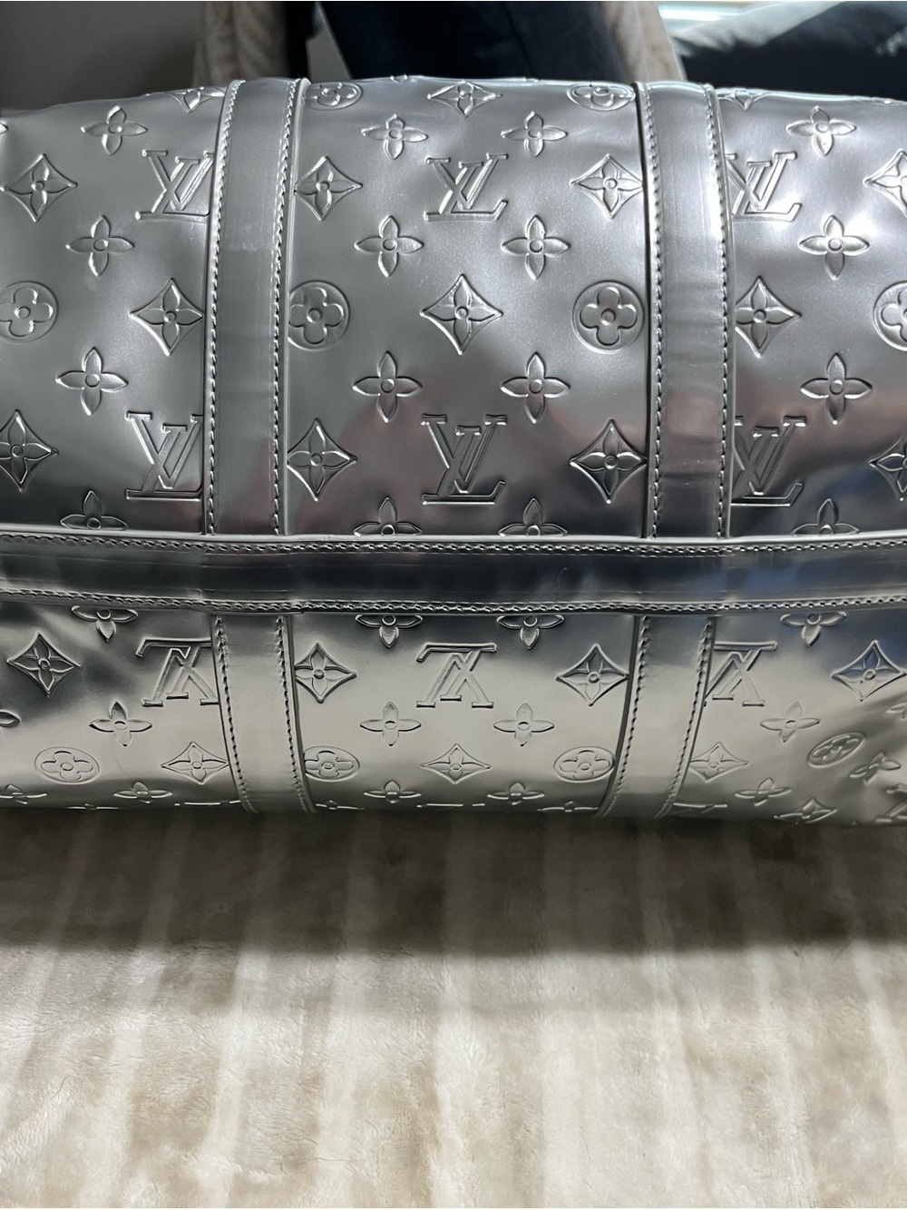 Louis Vuitton Silver Monogram Speedy with Multicolor Scarf Accent - Picture 3 of 16